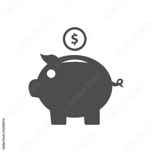 piggy bank icon vector design logo template EPS 10