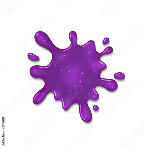 Ink blot splatter isolated