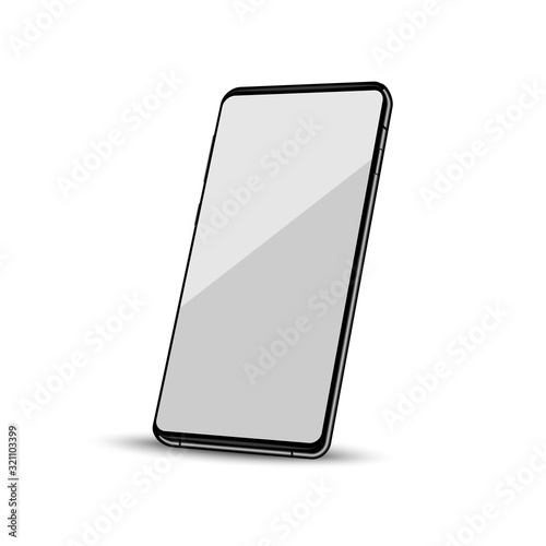 Realistic smartphone in perspective view