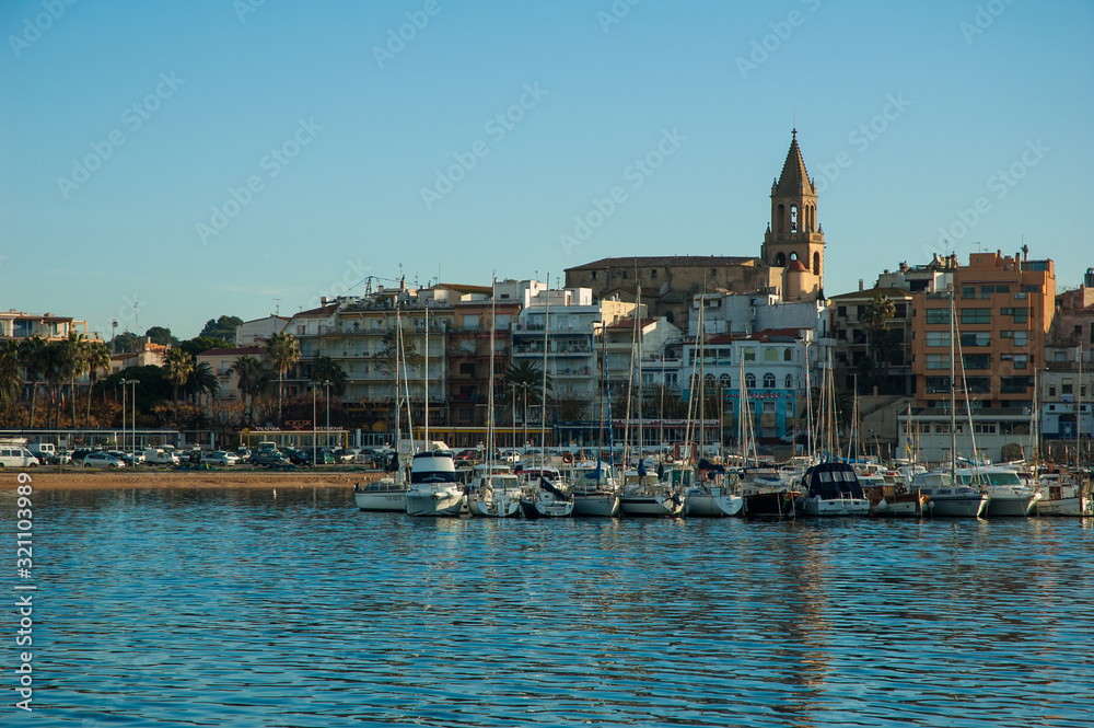 View of typical Mediterranean sea village