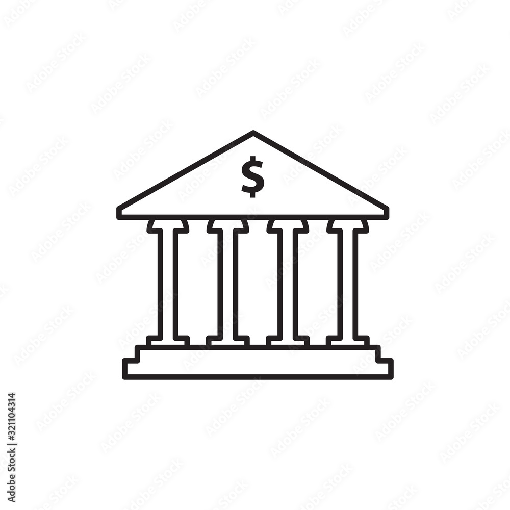 bank office building icon logo design vector template EPS 10 bank office building icon logo design vector template EPS 10