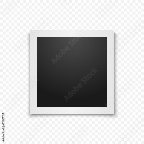 Realistic vector photo frame.