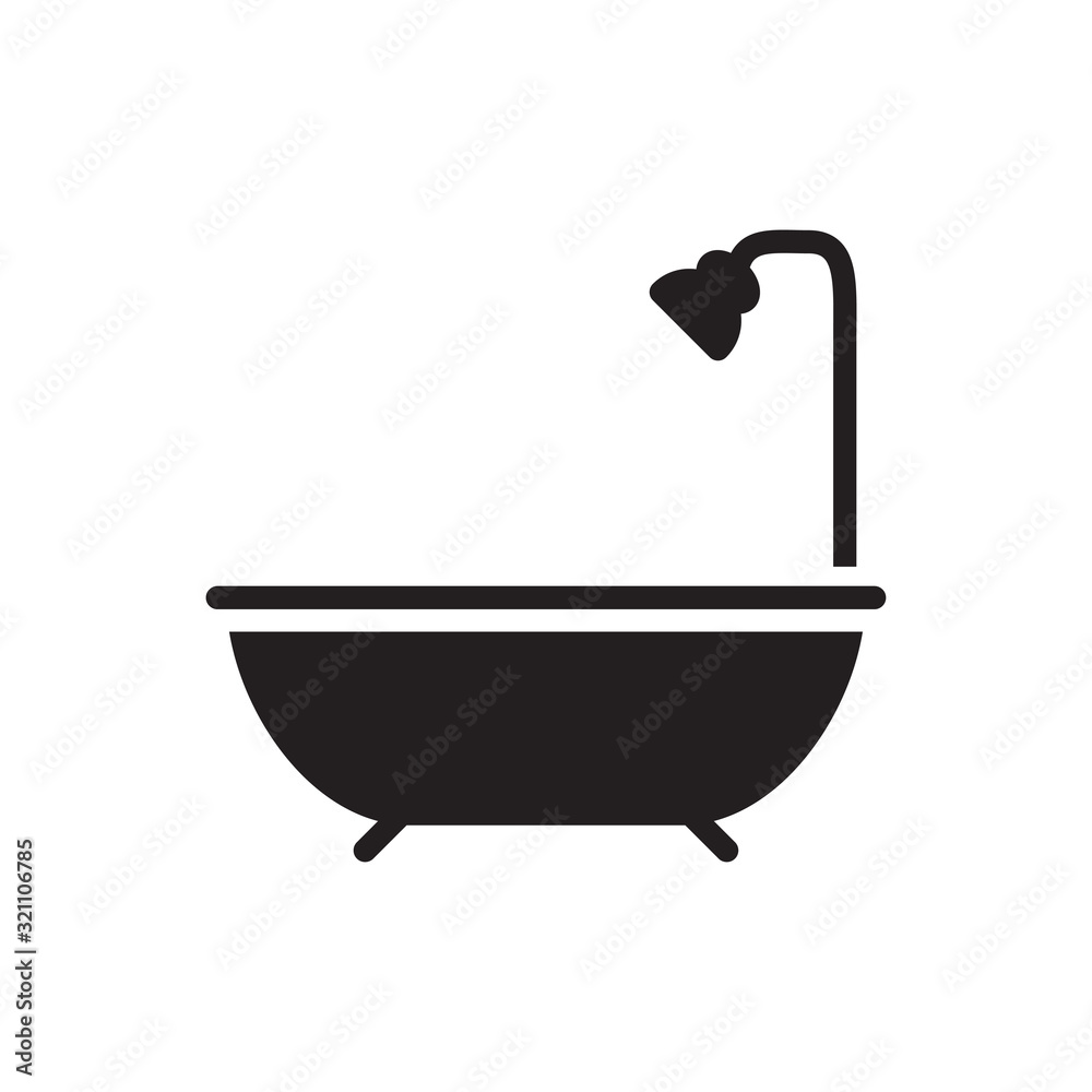 bathtub icon vector design logo template EPS 10 bathtub icon vector design logo template EPS 10