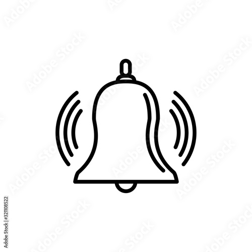 bell and christmas bells icon design vector logo template EPS 10