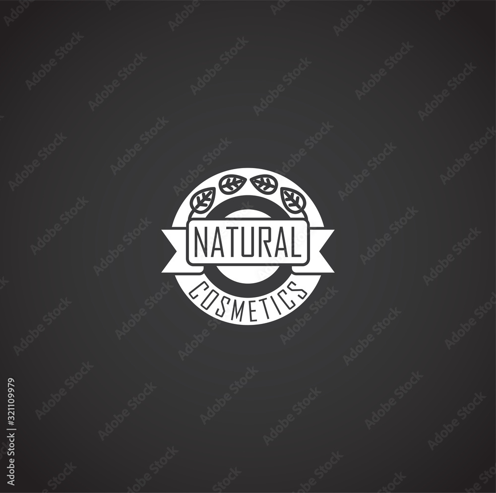 Natural cosmetics related icon on background for graphic and web design. Creative illustration concept symbol for web or mobile app