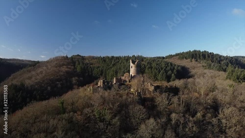 Winneburg Ruine bei Cochem, Moseltal, Rheinland-Pfalz, Deutschland photo