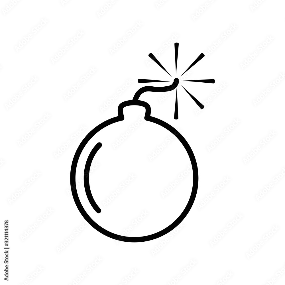 bomb icon design vector logo template EPS 10 bomb icon design vector logo template EPS 10