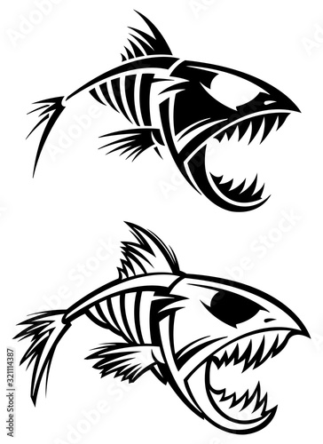 Fish skeletons