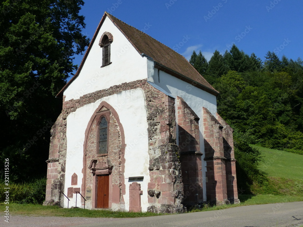 Seitliche Sacht auf Kloster Tennenbach bei Freiamt im Breisgau