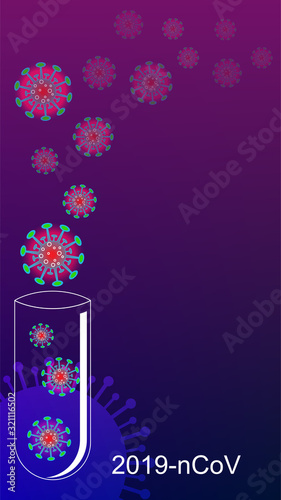 Coronavirus outbreak and coronaviruses influenza background. Coronavirus 2019-nCoV. Pandemic medical health risk, immunology, virology, epidemiology concept. 