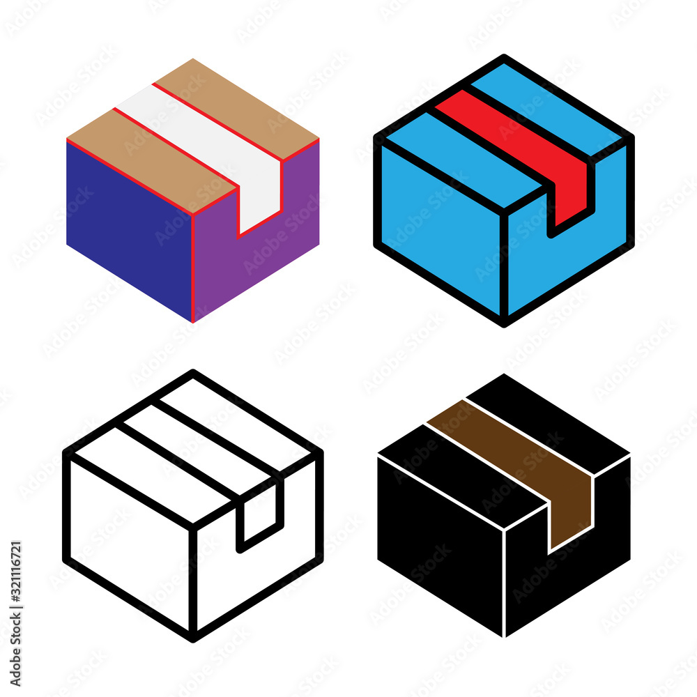 box icon design vector logo template EPS 10