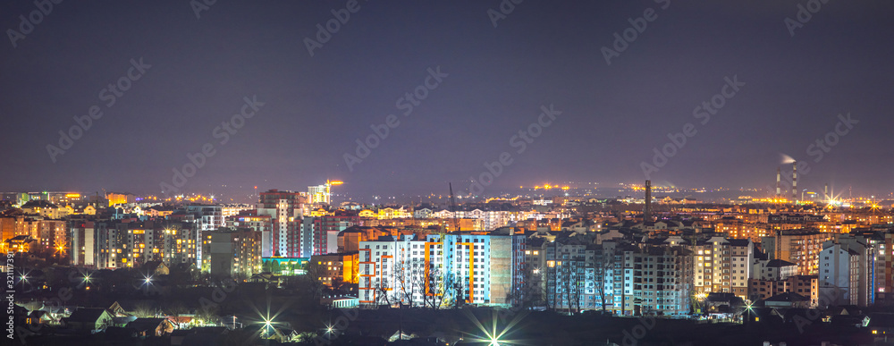 Fototapeta premium Panorama of the night city