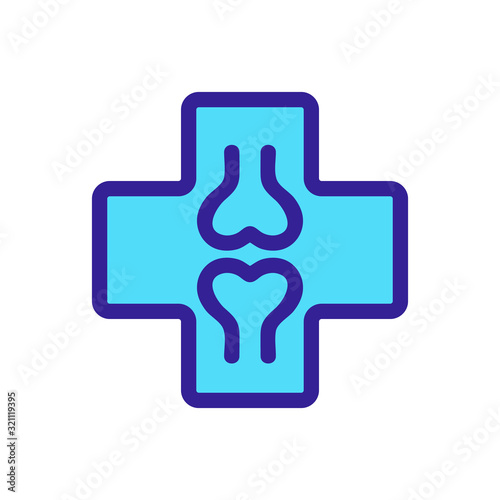 orthopedist icon vector. Thin line sign. Isolated contour symbol illustration
