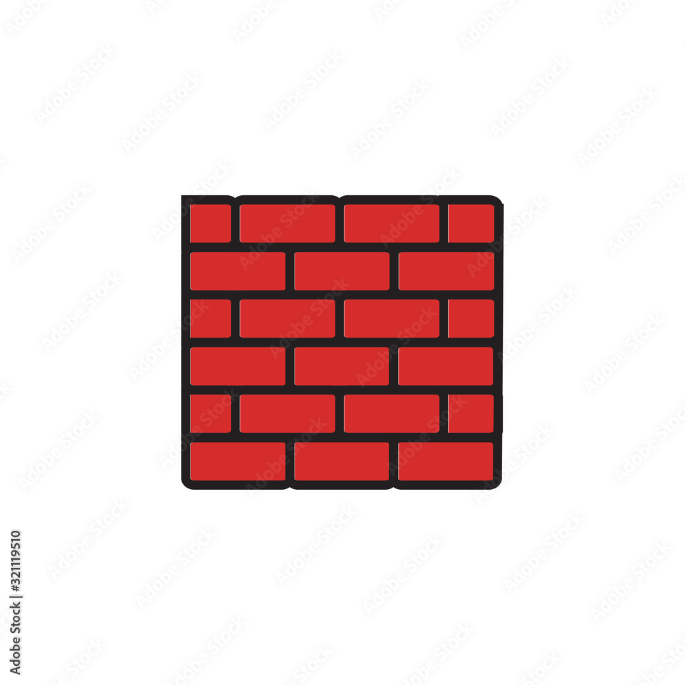 brick icon vector logo design template EPS 10