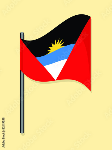 Antigua and Barbuda national flag 