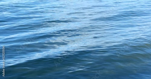 Relaxing blue slow sea waves