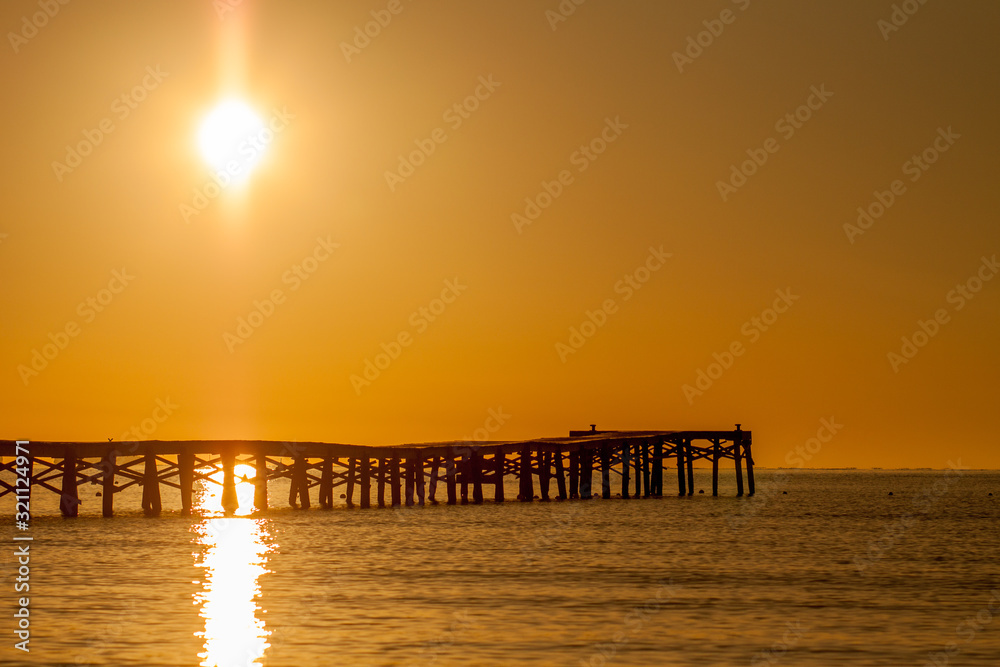 pier at sunset