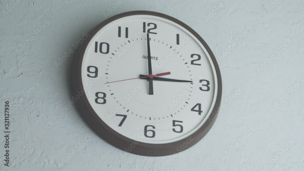 CU, Lockdown, View of a wall clock ticking