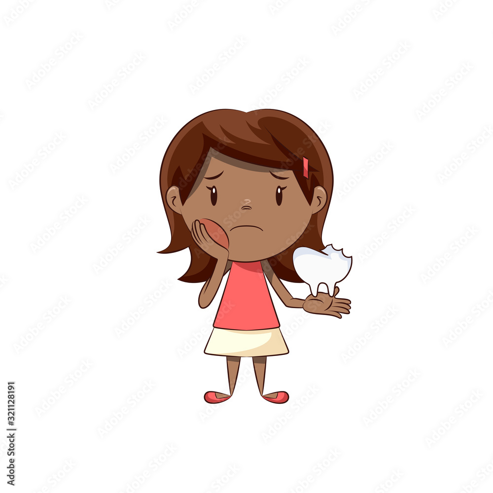 Little girl having toothache, sad cute child Little girl having toothache, sad cute child