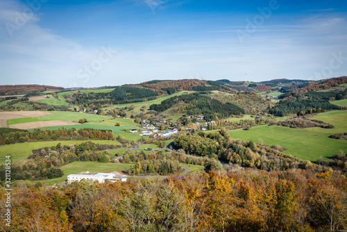 Eifel Landscape in beautiful autumn photo