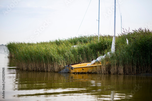 Fischland Darß, Boot am Achterwasser