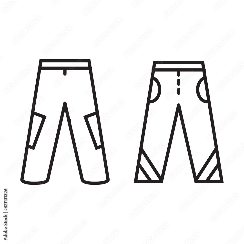 pant icon design vector logo template EPS 10 pant icon design vector logo template EPS 10