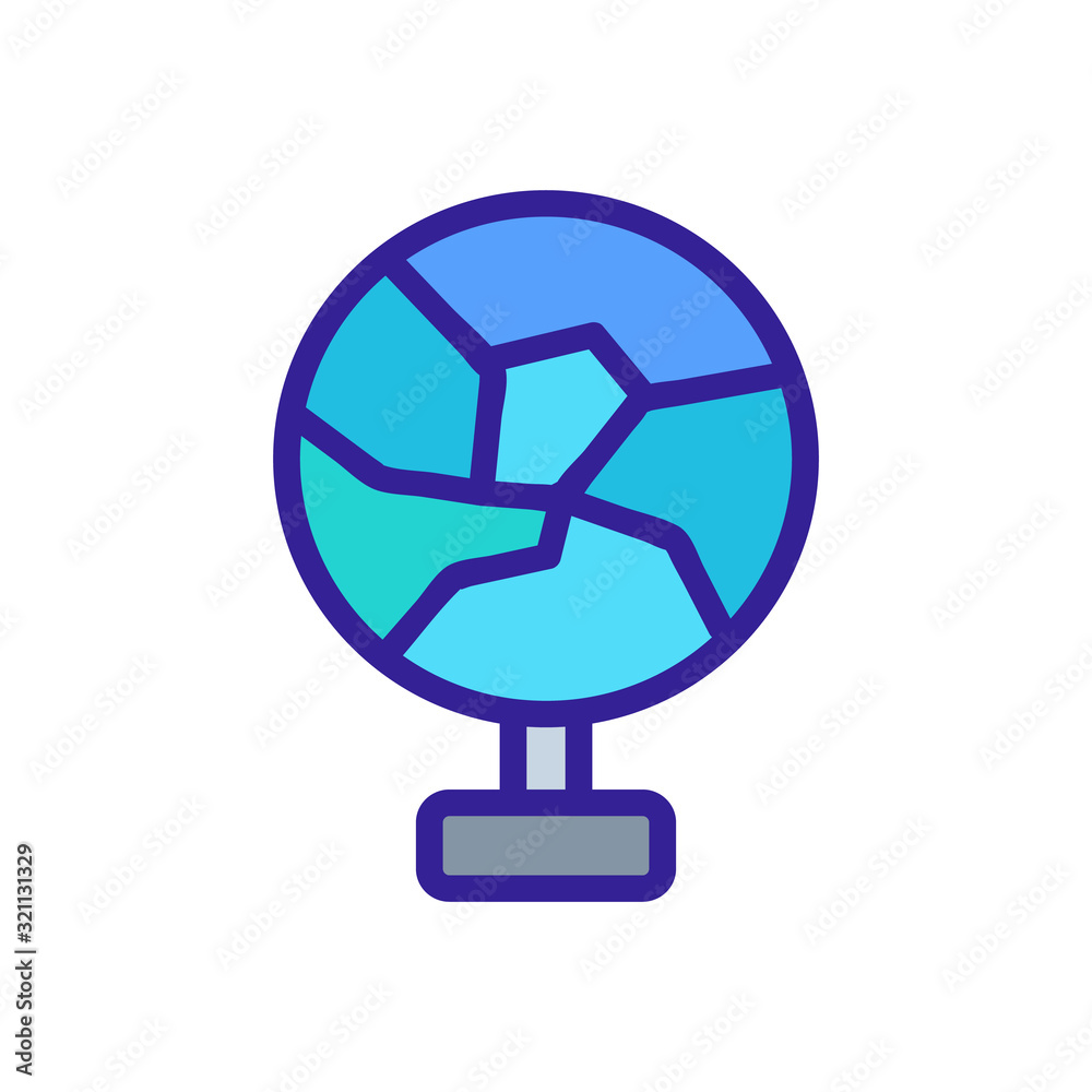 broken mirror icon vector. Thin line sign. Isolated contour symbol illustration broken mirror icon vector. Thin line sign. Isolated contour symbol illustration