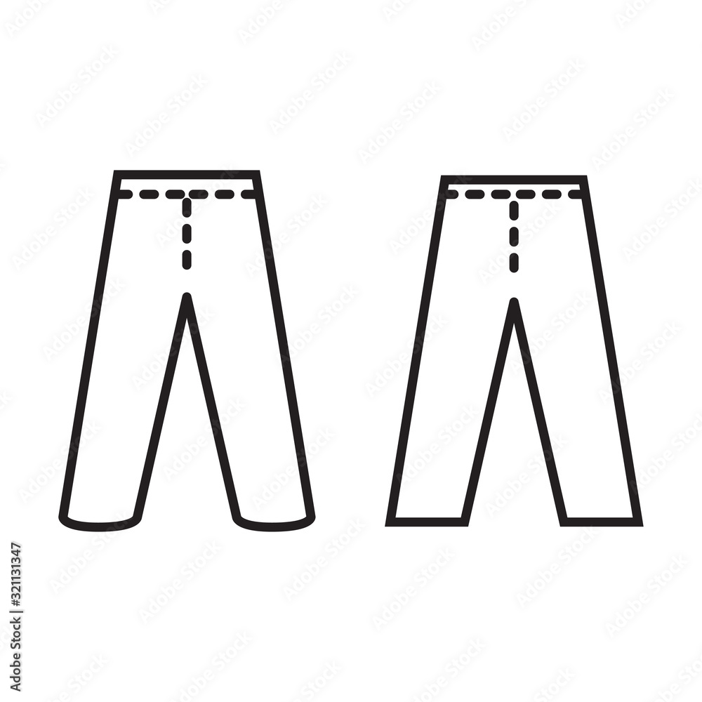 pant icon design vector logo template EPS 10 pant icon design vector logo template EPS 10
