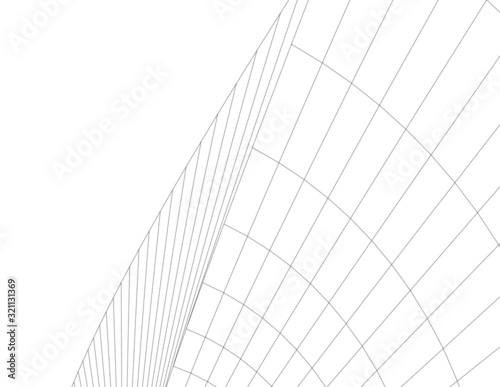 architecture abstract design 3d. Vector illustration 