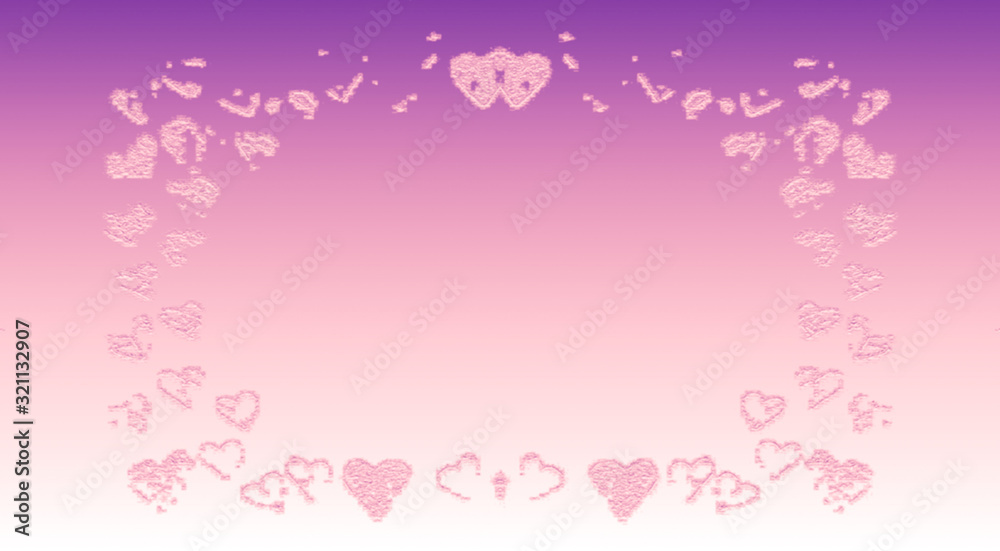 abstract background with flowers and hearts
