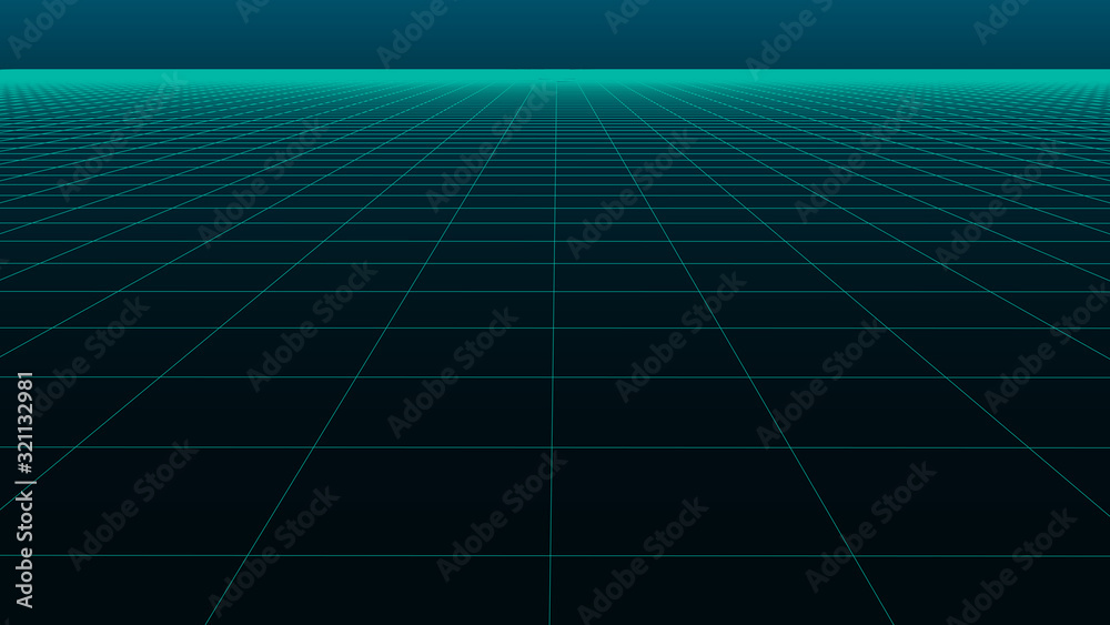 Vector perspective grid with gradient background. Detailed lines forming an abstract background. Vector perspective grid with gradient background. Detailed lines forming an abstract background.