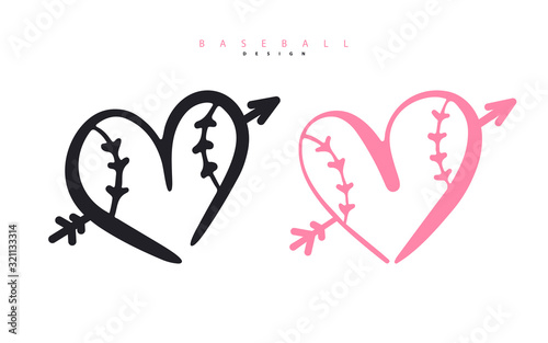 Canvas Print Vector illustration for baseball