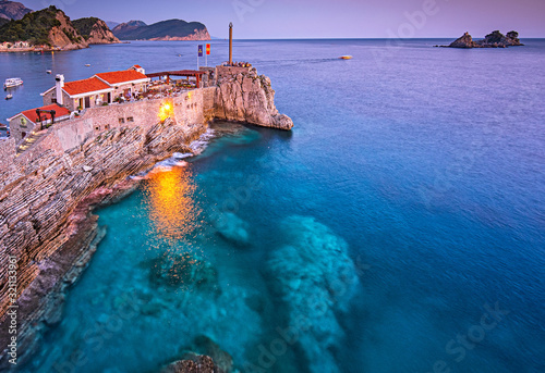 Night view on Petrovac, Mon...