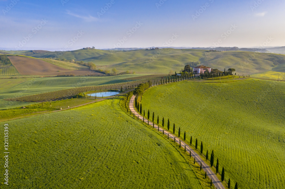 Aerial view Tuscany