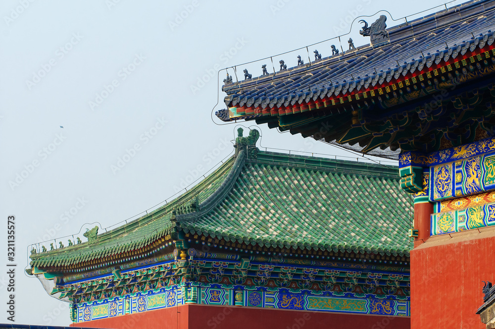 Architectural details of China Temple of Heaven complex