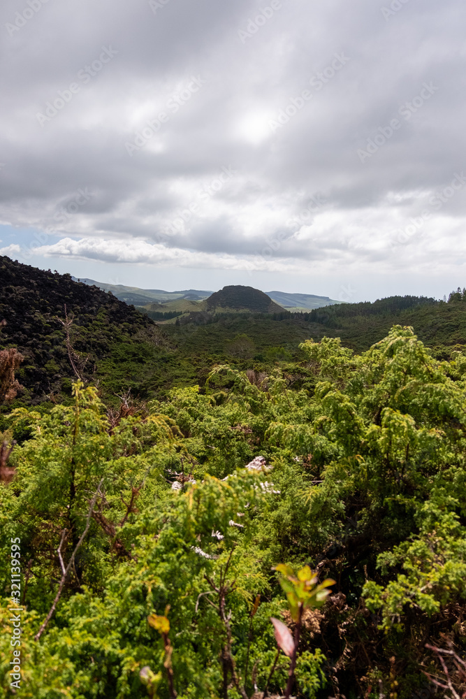 Volcanic landscape of Misterios Negros, Terceira, Azores, Portugal