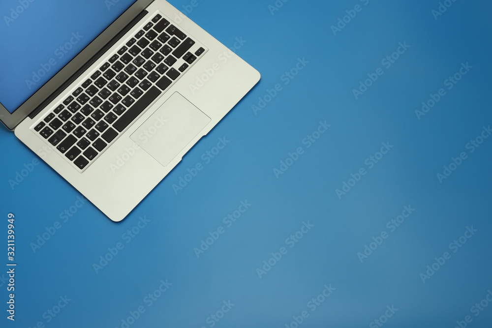laptop keyboard on a blue background laptop keyboard on a blue background