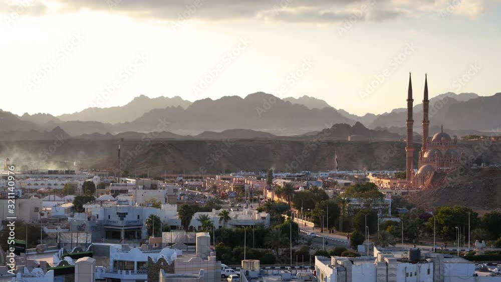 El Sahaba Mosque in old market in Sharm El Sheikh city in Egypt El Sahaba Mosque in old market in Sharm El Sheikh city in Egypt