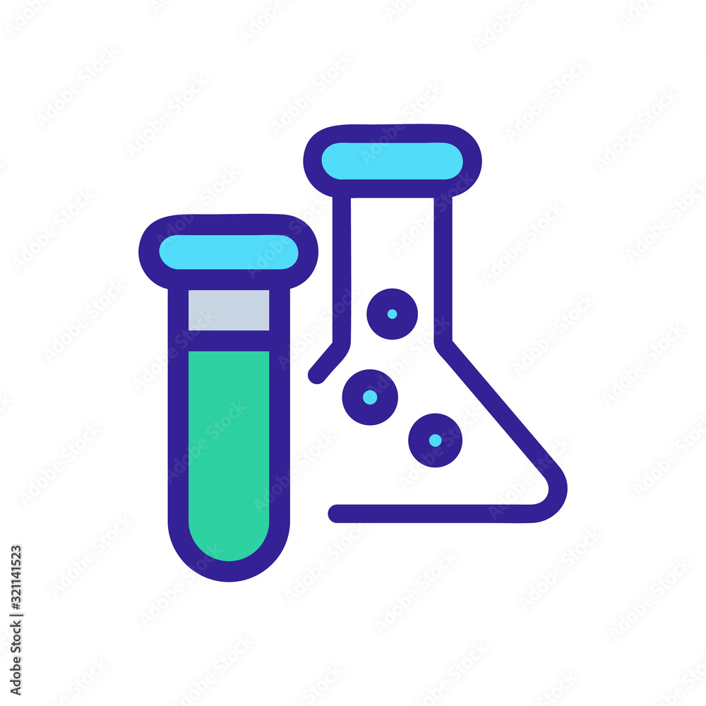 test tube chemistry icon vector. Thin line sign. Isolated contour symbol illustration test tube chemistry icon vector. Thin line sign. Isolated contour symbol illustration