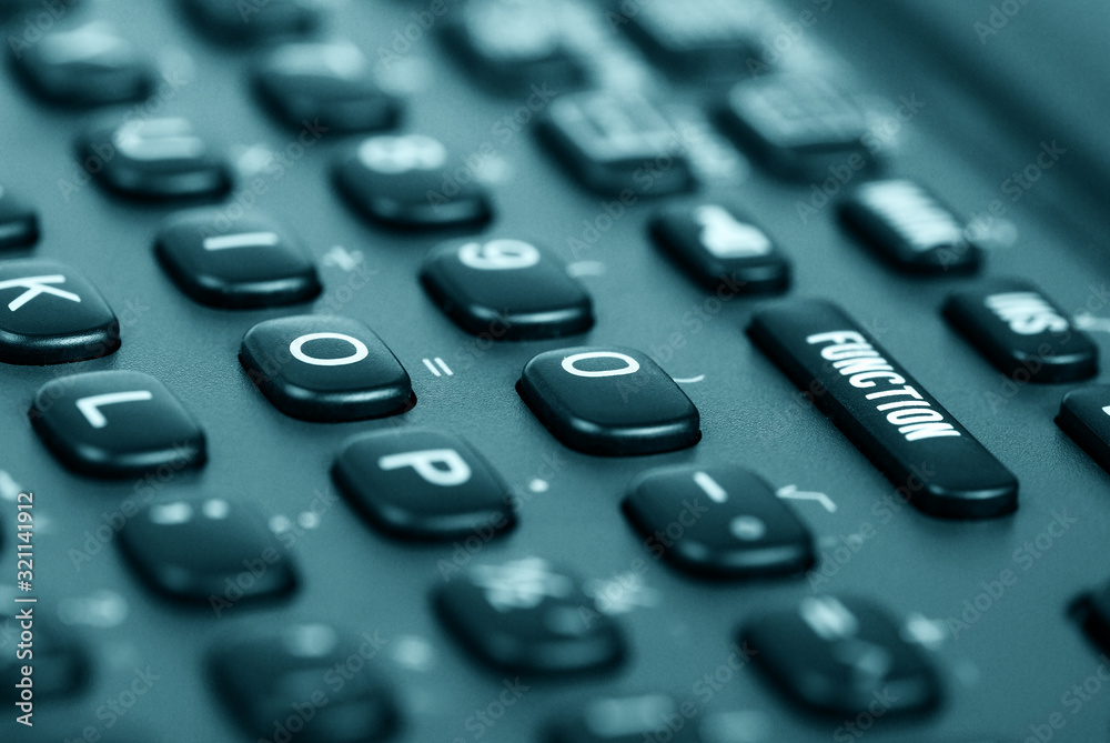 Computer keyboard with special buttons. Shallow depth of field Computer keyboard with special buttons. Shallow depth of field