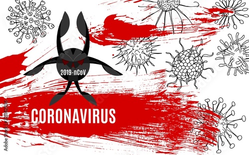 deadly virus from china poster. modern style