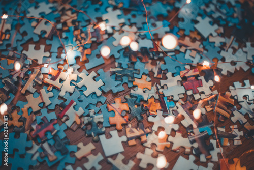 abstract background of pieces of puzzle