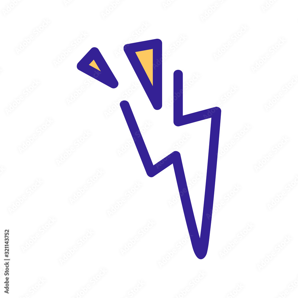 crack icon vector. Thin line sign. Isolated contour symbol illustration crack icon vector. Thin line sign. Isolated contour symbol illustration