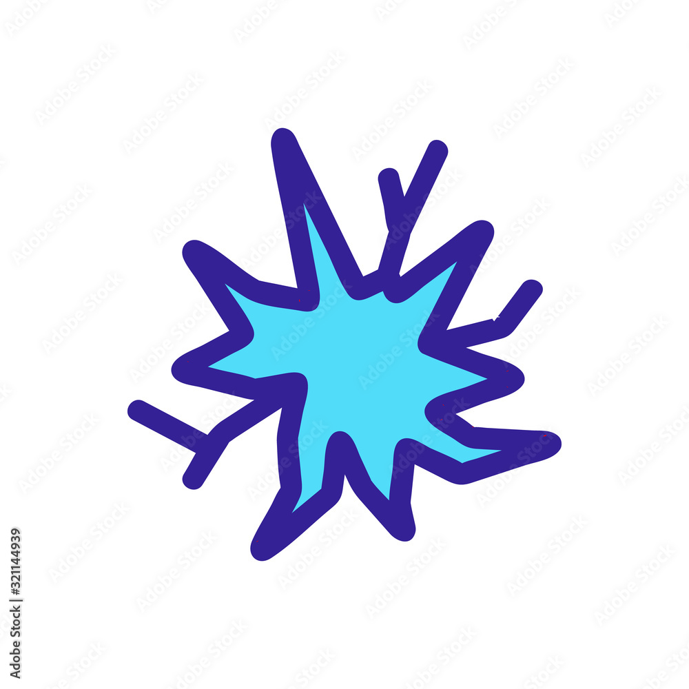 crack icon vector. Thin line sign. Isolated contour symbol illustration crack icon vector. Thin line sign. Isolated contour symbol illustration