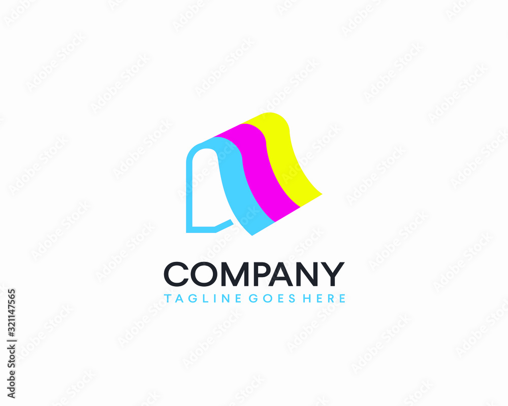 color book cyan magenta yellow for printing business logo