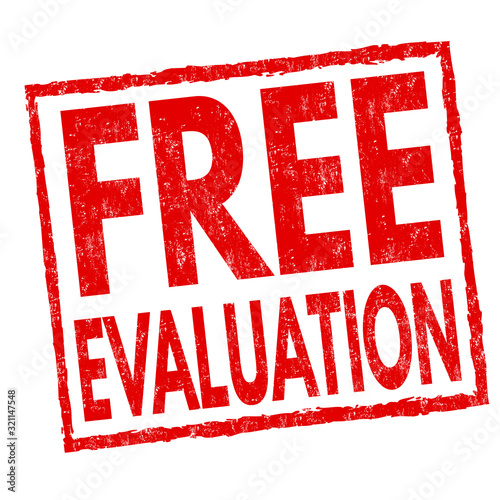 Free evaluation sign or stamp