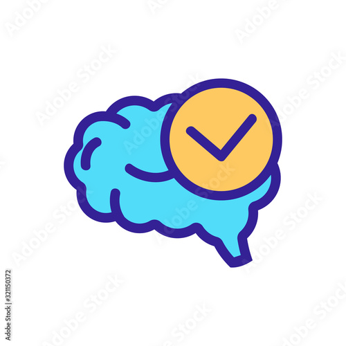 consciousness icon vector. Thin line sign. Isolated contour symbol illustration