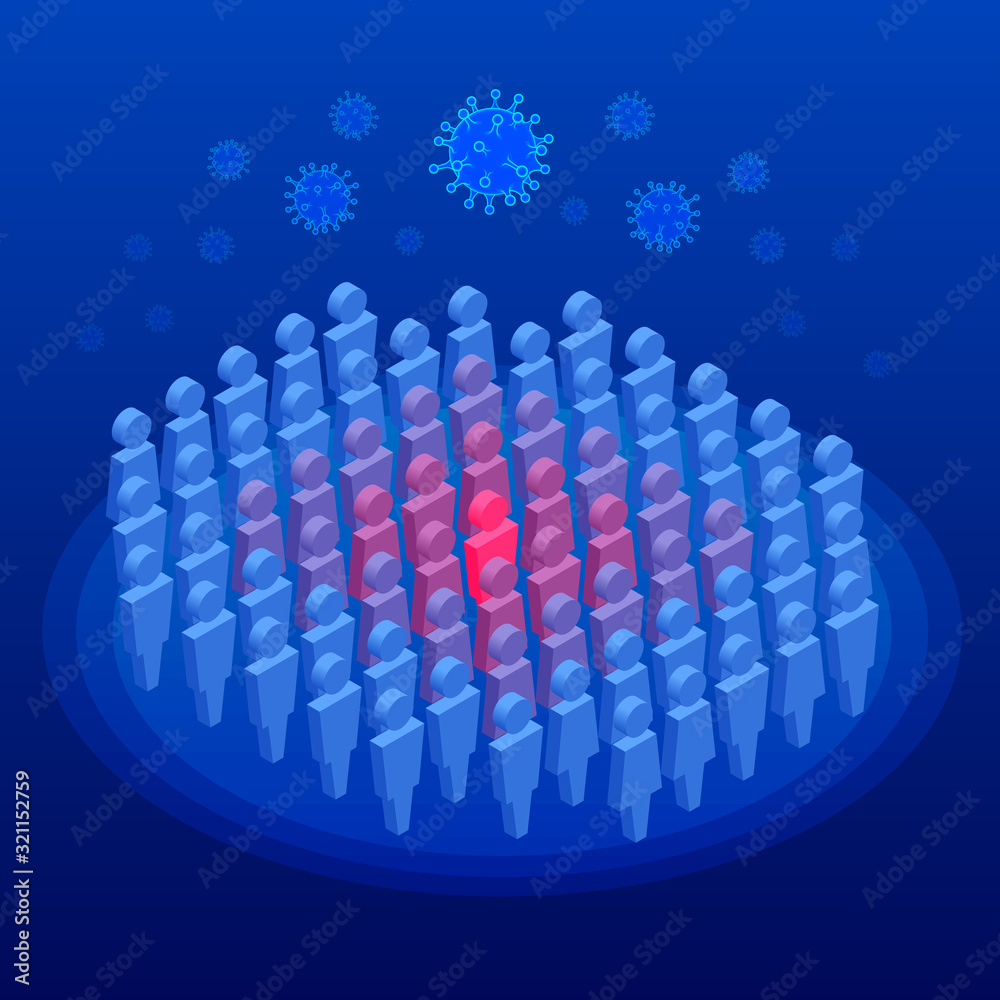 Fototapeta premium China battles Coronavirus outbreak. Coronavirus 2019-nC0V Outbreak, Travel Alert concept. The virus attacks the respiratory tract, pandemic medical health risk