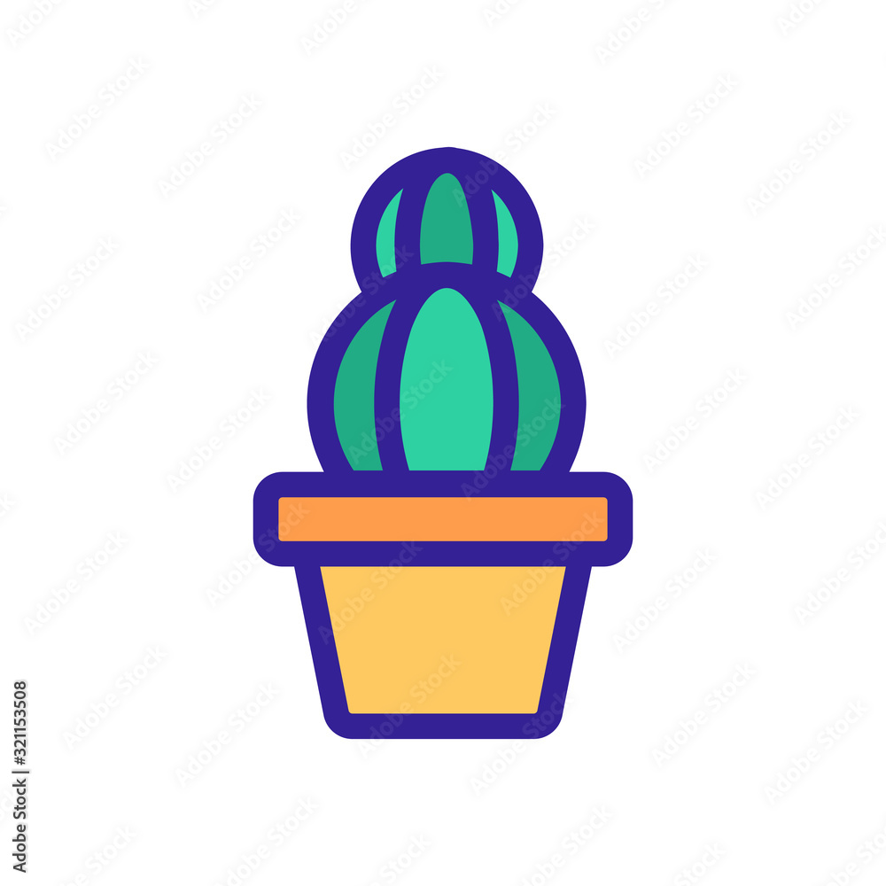 Cactus icon vector. Thin line sign. Isolated contour symbol illustration Cactus icon vector. Thin line sign. Isolated contour symbol illustration