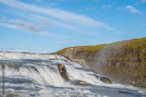 Waterfall Gullfoss in south Iceland